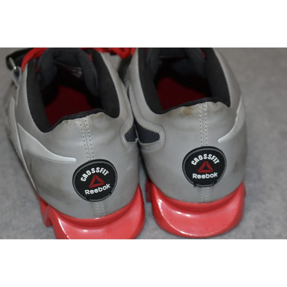 Reebok CrossFit Oly Lifter Women 8 Grey Red‎ Weightlifting U-Form Shoes J99457